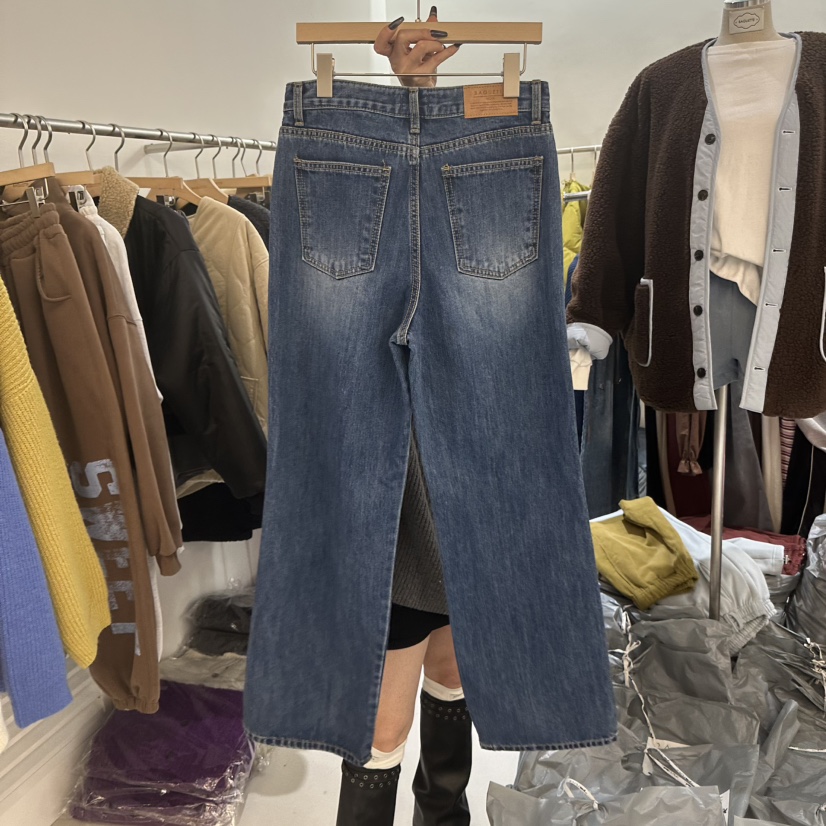 BAGUETTE-P韓國代購㊣女士新款職業推薦真品牛仔褲加絨羊毛BAGUETTE-P牛仔褲