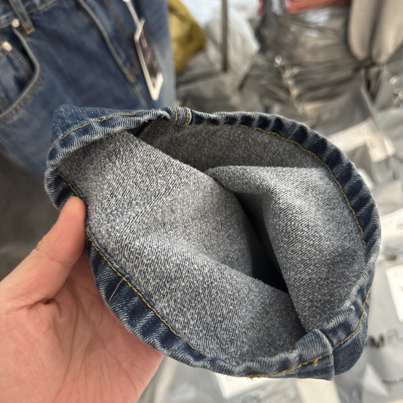 BAGUETTE-P韓國代購㊣女士新款職業推薦真品牛仔褲加絨羊毛BAGUETTE-P牛仔褲