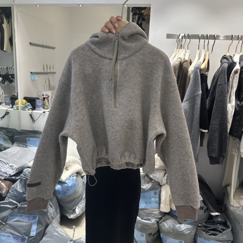 RICH SISTER東大門㊣代購女裝新款熱賣休閑真品時尚衛衣拉鏈RICH SISTER衛衣圖色1