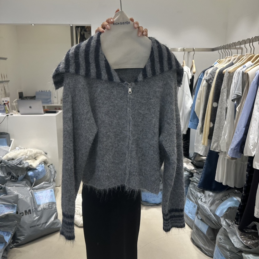 RICH SISTER韓國代購㊣女士新款推薦25秋冬真品人氣針織衫RICH SISTER針織衫圖色1