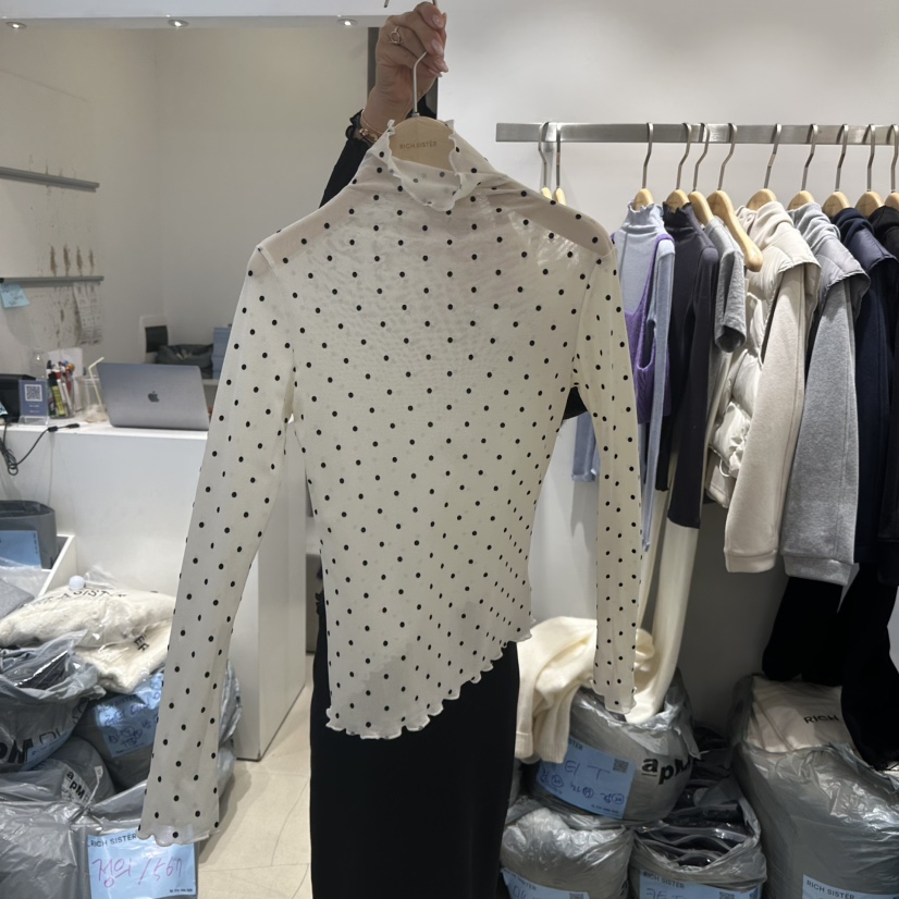 RICH SISTER東大門㊣實拍女裝新款人氣熱賣襯衫蕾絲衫透視RICH SISTER襯衫/蕾絲衫圖色1