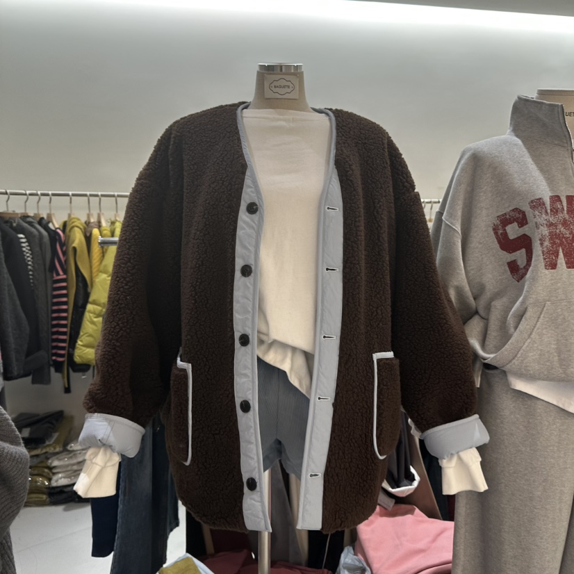 BAGUETTE-P東大門㊣實拍女裝新款真品25秋冬職業夾克兩面穿棉BAGUETTE-P夾克圖色1