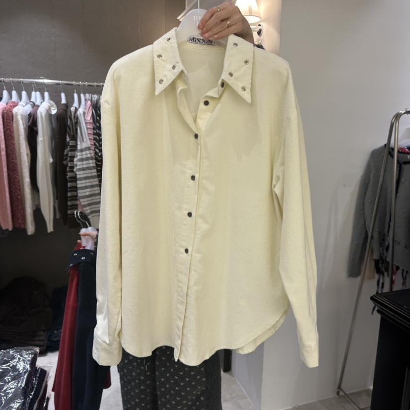 MIXXIN東大門㊣直郵女士新品人氣真品襯衫蕾絲衫燈芯絨鏤空MIXXIN襯衫/蕾絲衫圖色1