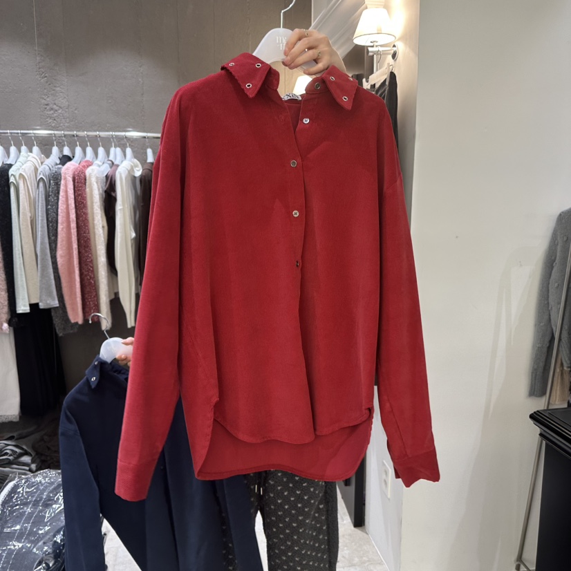 MIXXIN東大門㊣直郵女士新品人氣真品襯衫蕾絲衫燈芯絨鏤空MIXXIN襯衫/蕾絲衫圖色2