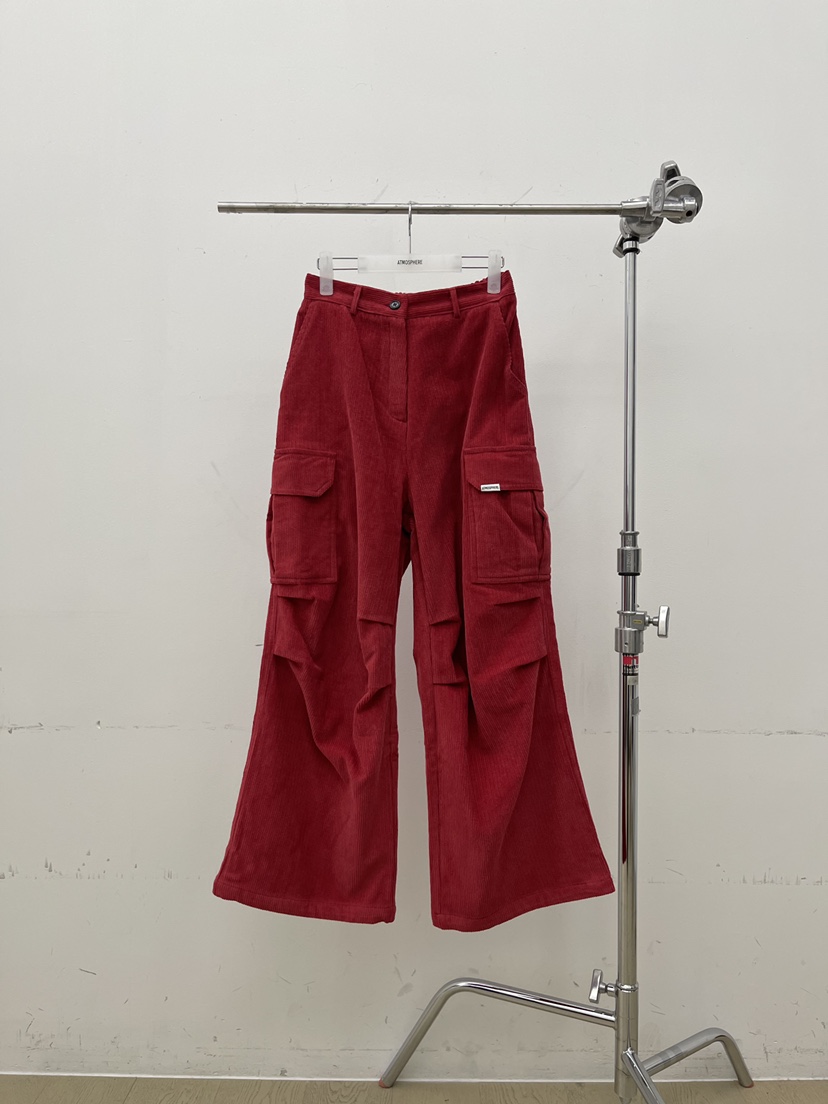 ATMOSPHERE韓國代購㊣女裝新款25秋冬職業熱賣休閑休閑褲抓絨ATMOSPHERE/BLING休閑褲圖色1