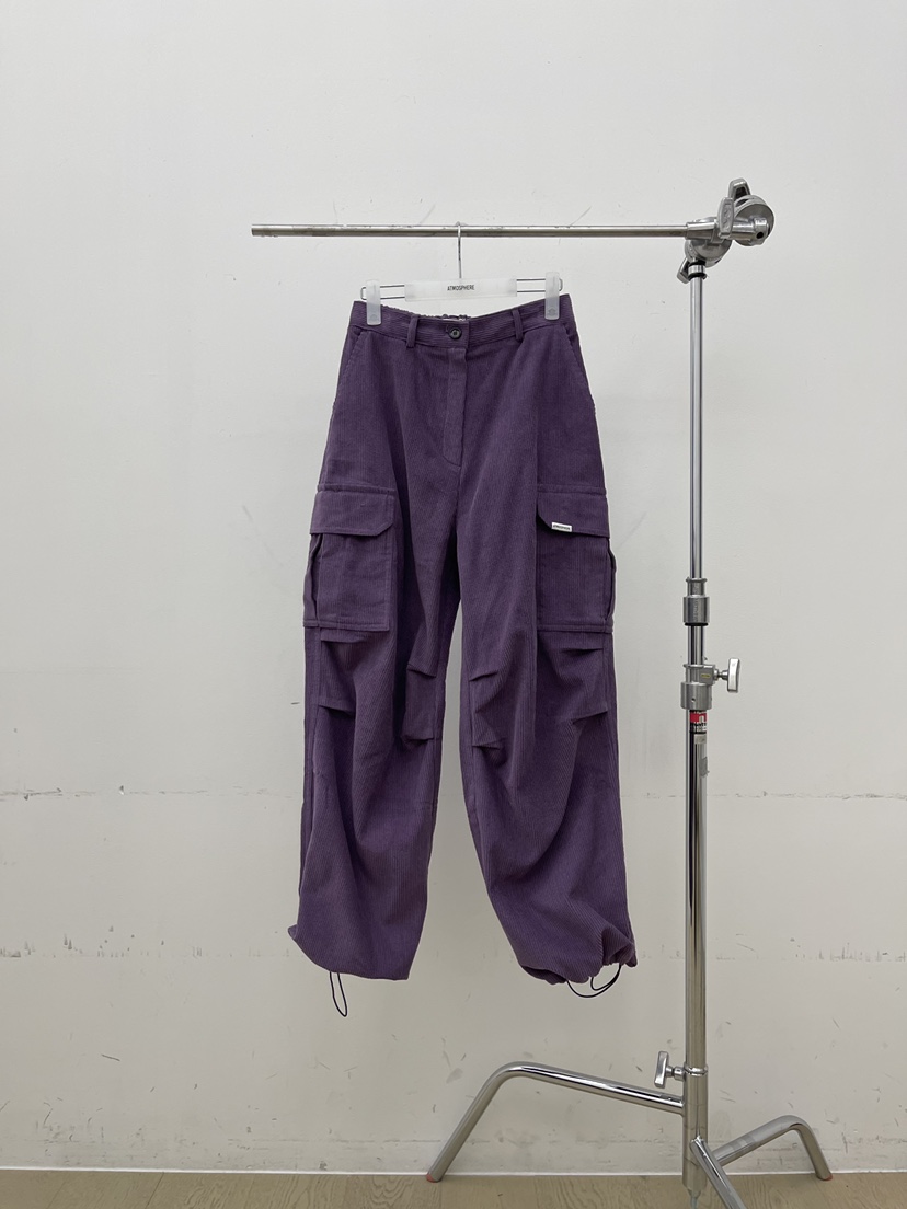 ATMOSPHERE韓國代購㊣女裝新款25秋冬職業熱賣休閑休閑褲抓絨ATMOSPHERE/BLING休閑褲圖色3