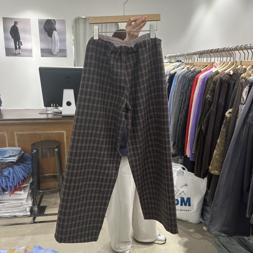 ACKER東大門㊣代購女裝新款人氣職業推薦真品熱賣休閑褲格子ACKER休閑褲