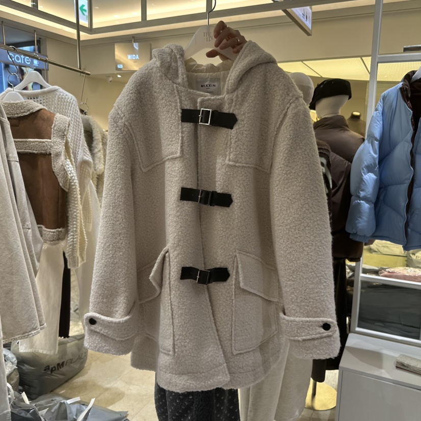 MIXXIN東大門㊣代購女士新款職業時尚休閑真品短款大衣腰帶MIXXIN短款大衣圖色1