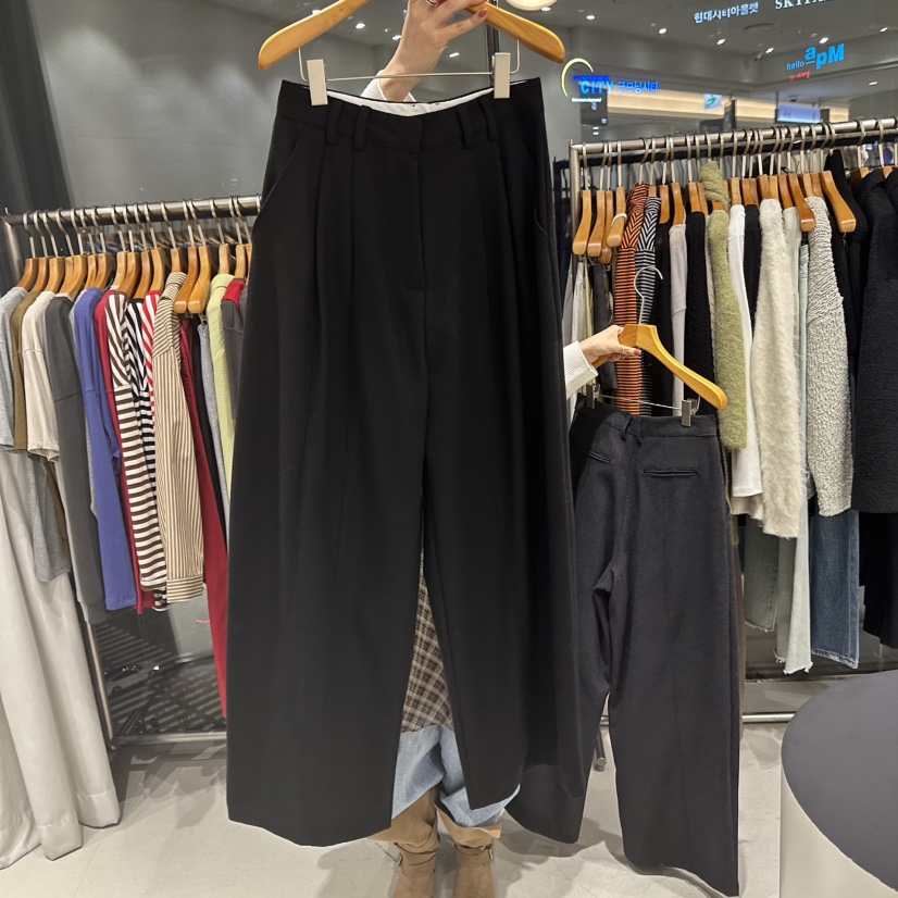 TREND SELLER/G韓國直郵㊣女裝新款時尚25秋冬休閑休閑褲G/TREND SELLER休閑褲圖色2黑色