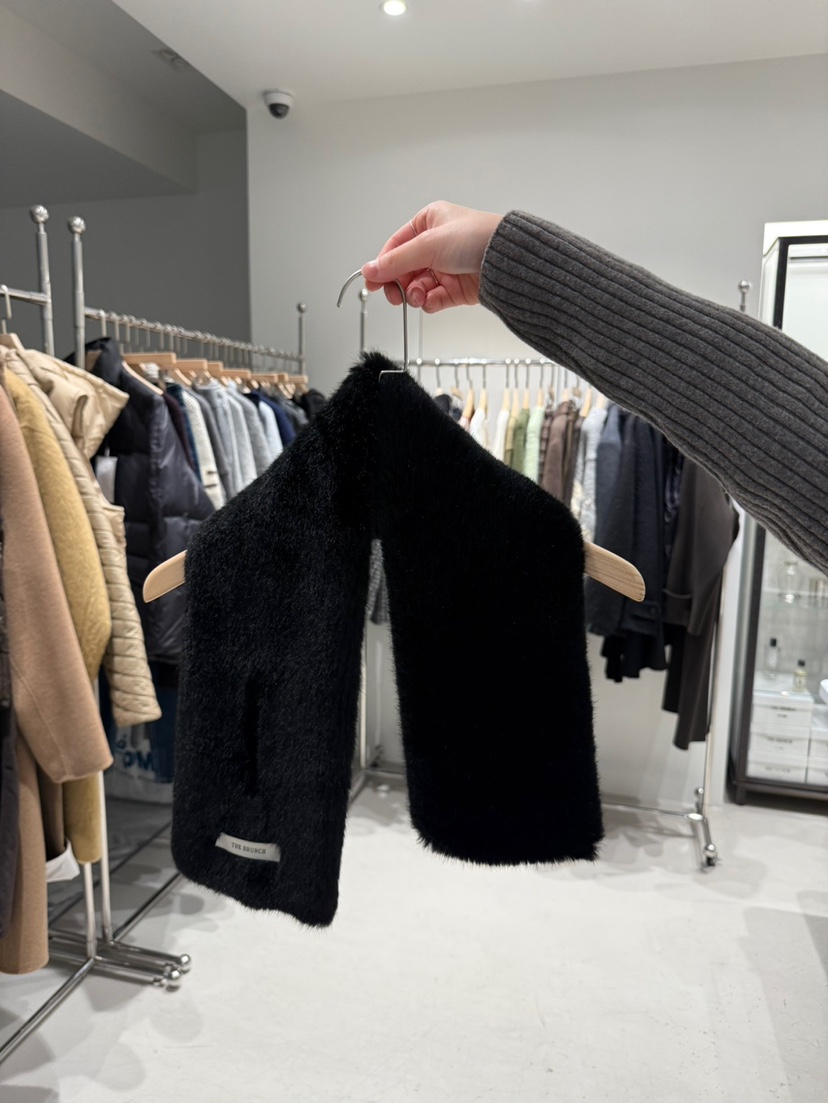 THE BRUNCH東大門㊣實拍女裝新款真品25秋冬圍巾披肩貂皮圍巾THE BRUNCH圍巾/披肩圖色2