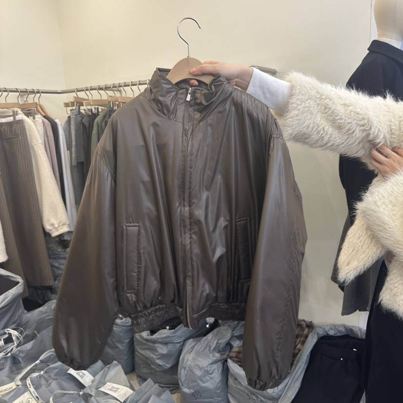 MONDAYMORING東大門㊣實拍女裝新款熱賣人氣職業真品夾克棉MONDAYMORING夾克圖色1棕色