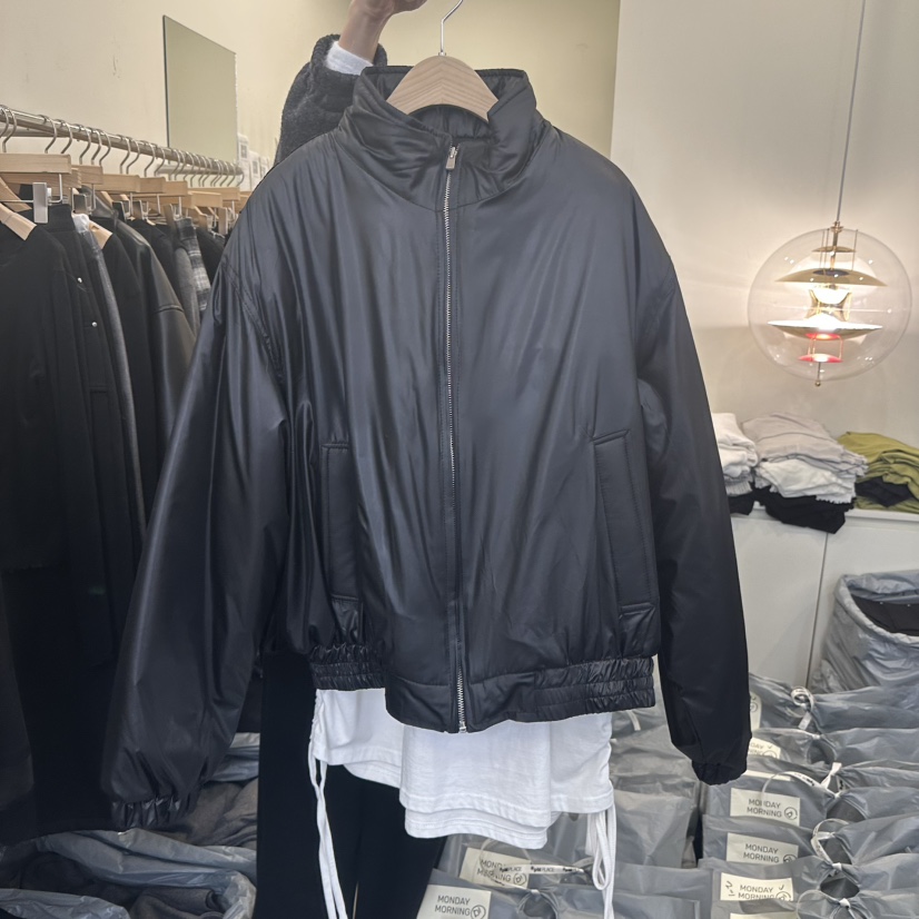 MONDAYMORING東大門㊣實拍女裝新款熱賣人氣職業真品夾克棉MONDAYMORING夾克圖色2黑色