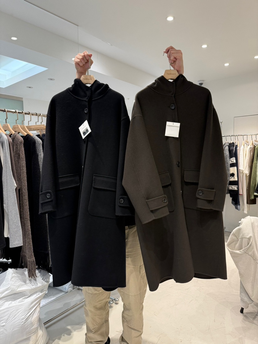 THE BRUNCH韓國直郵㊣女士新款熱賣時尚真品25秋冬中長款大衣THE BRUNCH中長款大衣