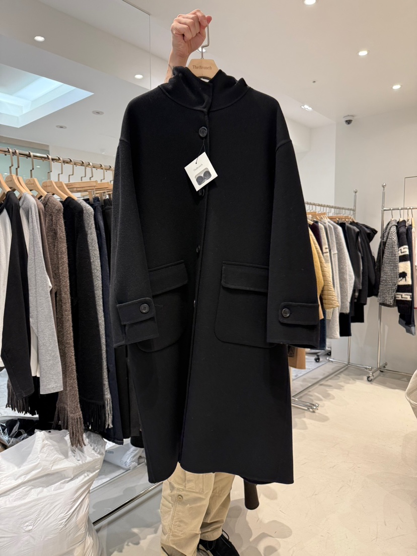 THE BRUNCH韓國直郵㊣女士新款熱賣時尚真品25秋冬中長款大衣THE BRUNCH中長款大衣圖色2
