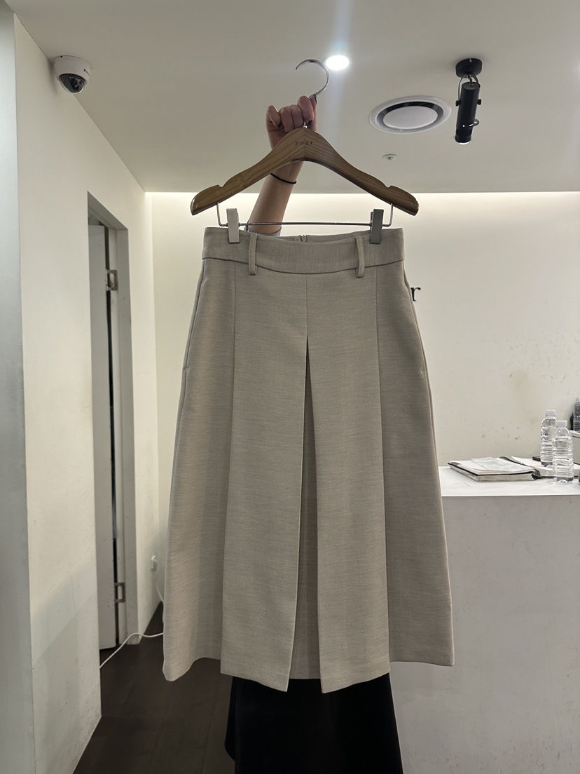 YOUR-P東大門㊣實拍女裝新款休閑推薦職業熱賣人氣長裙褶皺YOUR-P長裙圖色1