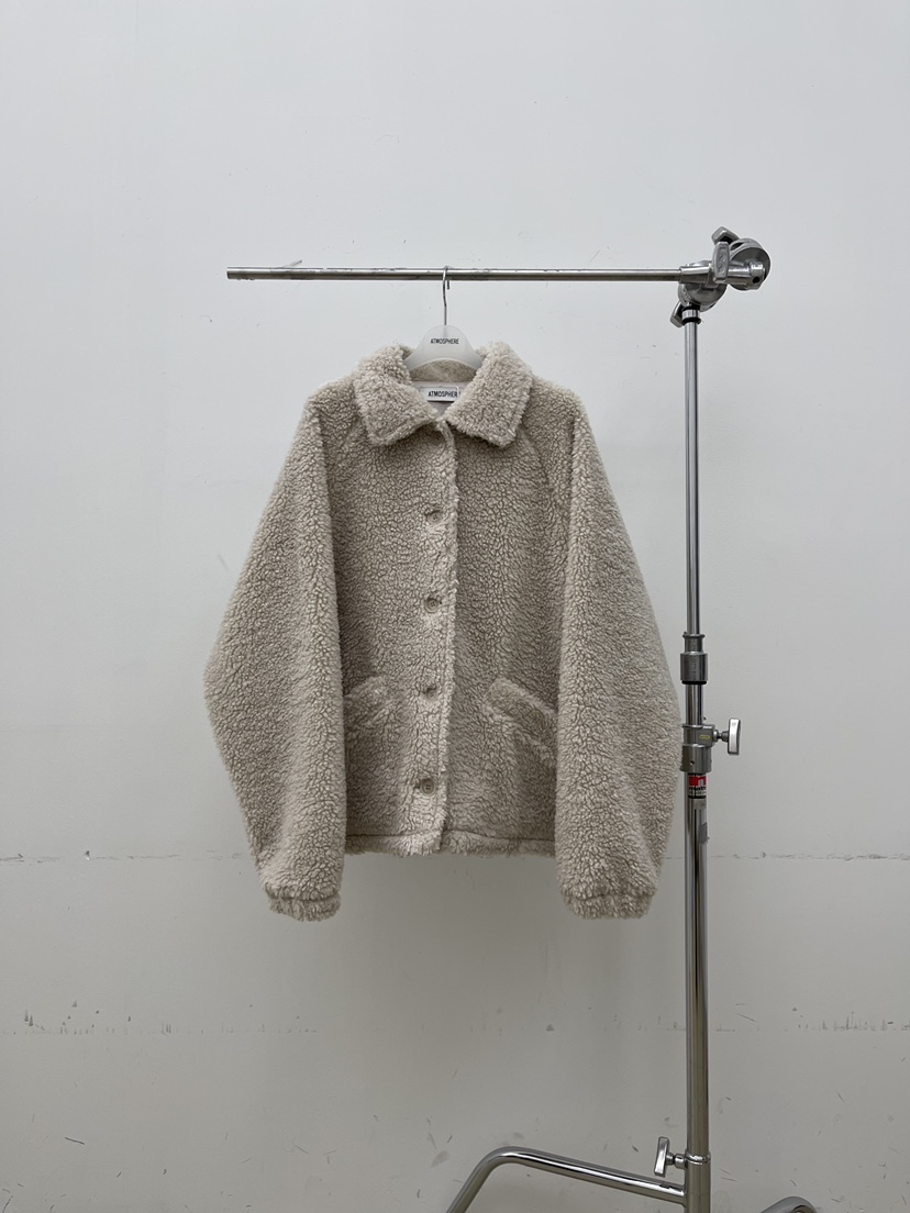 ATMOSPHERE東大門㊣代購女裝新品休閑熱賣人氣時尚夾克泰迪熊ATMOSPHERE/BLING夾克圖色1