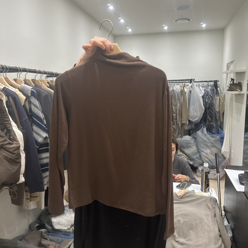 NOTTINGHAM東大門㊣代購女裝新款職業25秋冬人氣熱賣長袖T恤NOTTINGHAM長袖T恤圖色4