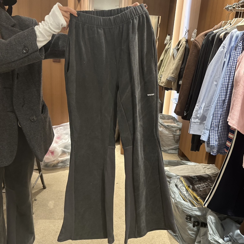 REPERTORY韓國直郵㊣女裝新品熱賣推薦時尚25秋冬休閑褲加絨REPERTORY休閑褲圖色2