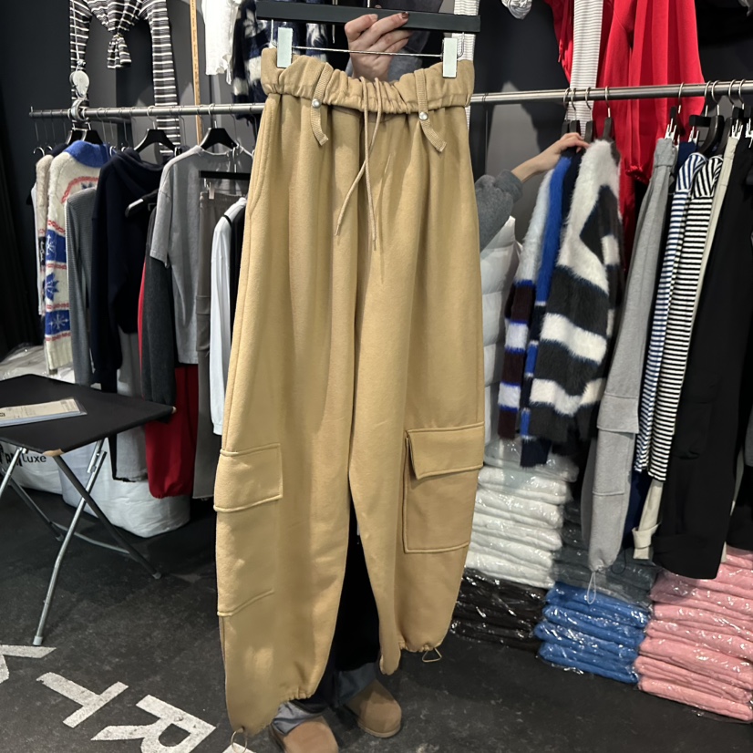 ELF-L韓國直郵㊣女裝新品職業25秋冬休閑真品推薦休閑褲加絨PROJECT ELF/ELF-L休閑褲圖色1