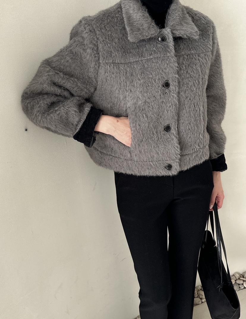 DEMAR韓國直郵㊣女士新款熱賣職業真品25秋冬人氣休閑時尚夾克DEMAR夾克圖色2墨