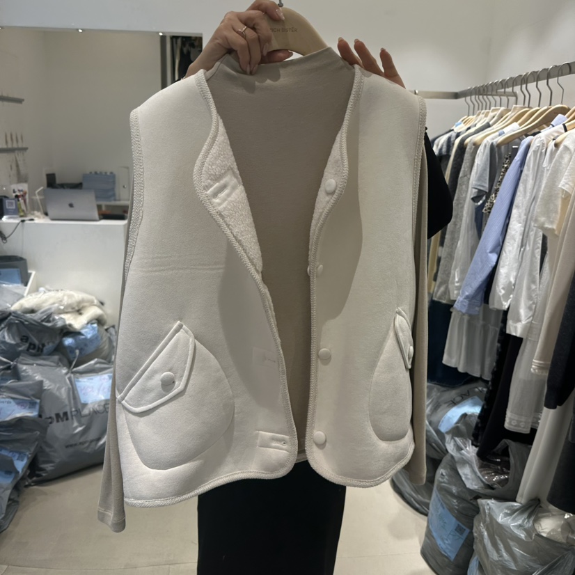 RICH SISTER東大門㊣實拍女裝新款人氣馬甲不含內搭里外穿RICH SISTER馬甲圖色2