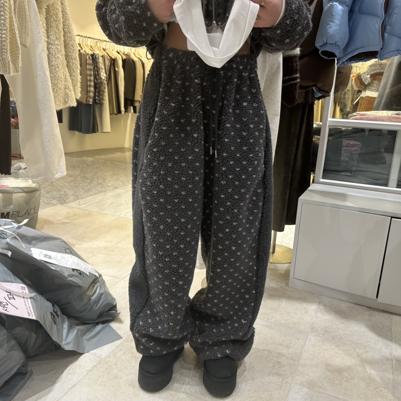 MIXXIN韓國代購㊣女士新品時尚休閑推薦25秋冬真品休閑褲絨MIXXIN休閑褲圖色3