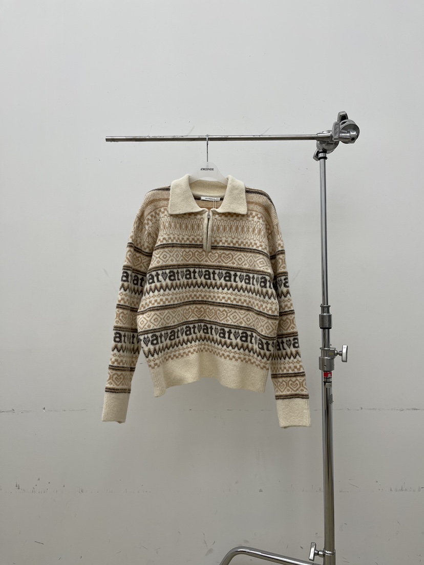 ATMOSPHERE東大門㊣實拍女裝新品職業真品推薦25秋冬針織衫ATMOSPHERE/BLING針織衫圖色1