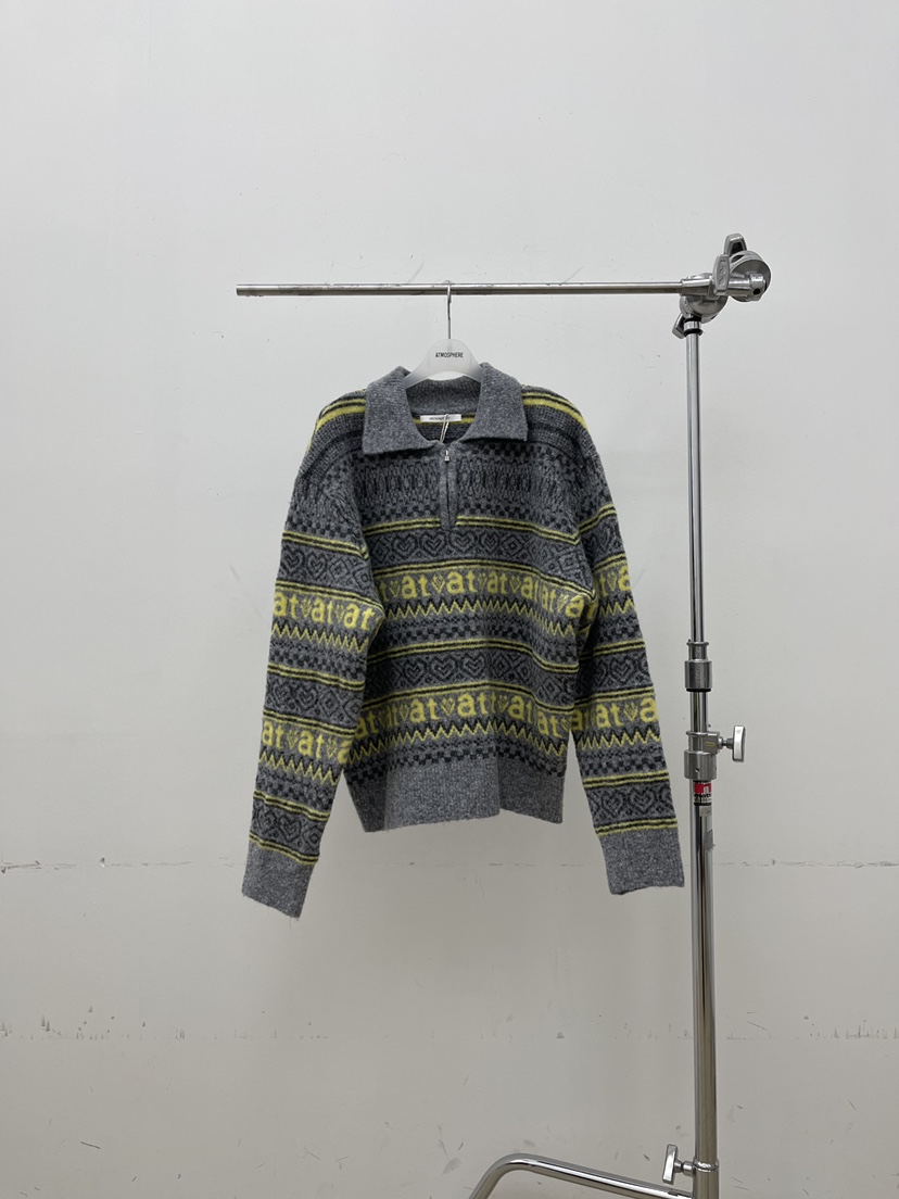 ATMOSPHERE東大門㊣實拍女裝新品職業真品推薦25秋冬針織衫ATMOSPHERE/BLING針織衫圖色2