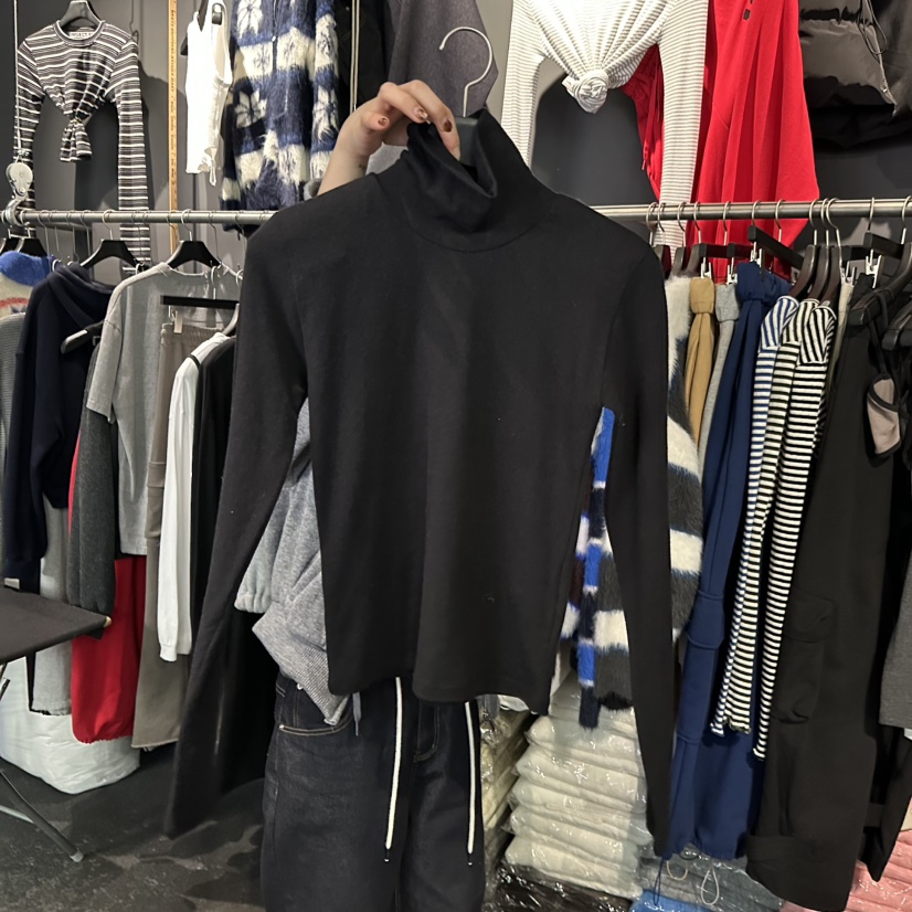 ELF-L東大門㊣直郵女裝新款25秋冬人氣推薦時尚真品長袖T恤PROJECT ELF/ELF-L長袖T恤圖色3黑色