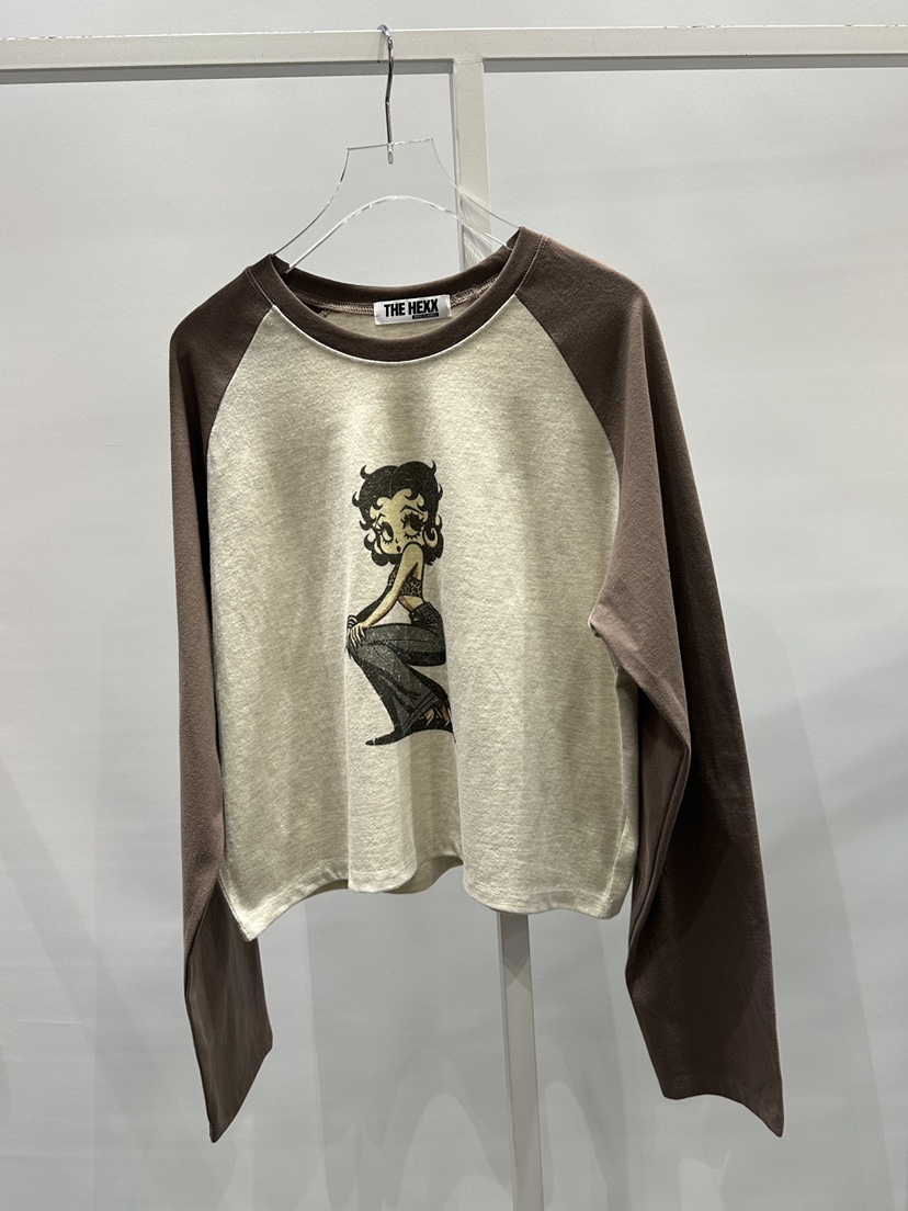 HEXX東大門㊣直郵女士新款真品職業人氣時尚推薦休閑長袖T恤THE HEXX長袖T恤圖色1