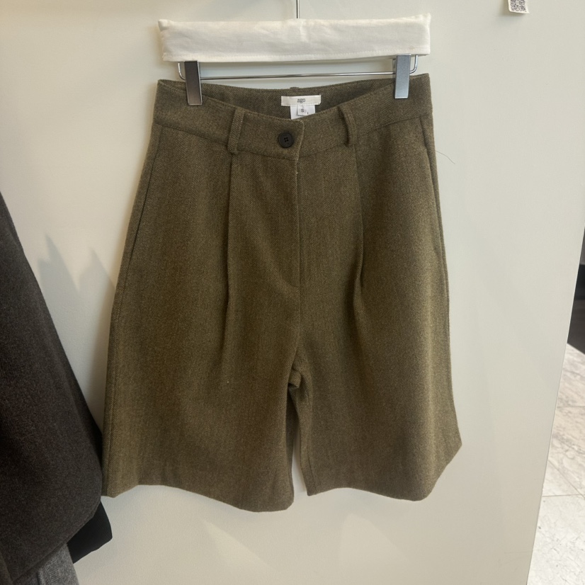 AGO東大門㊣實拍女裝新品真品職業人氣25秋冬熱賣時尚短褲羊毛AGO短褲圖色1