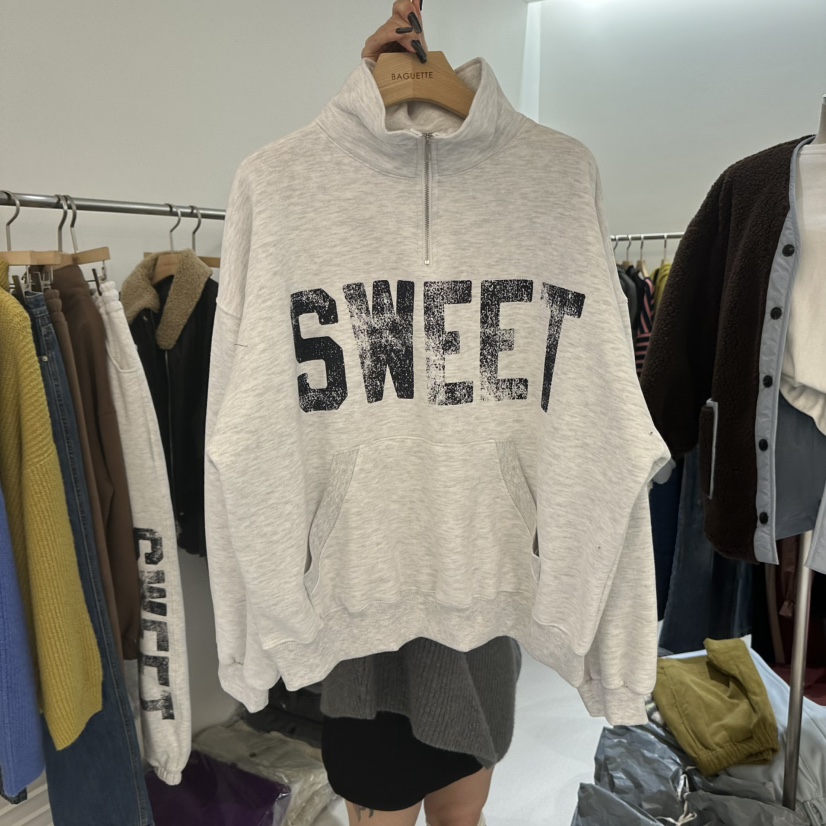 BAGUETTE-P東大門㊣直郵女士新款熱賣真品時尚衛衣拉鏈加絨BAGUETTE-P衛衣圖色3