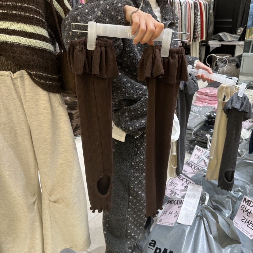 MIXXIN韓國代購㊣女士新品休閑熱賣時尚推薦人氣襪子荷葉邊MIXXIN襪子圖色3