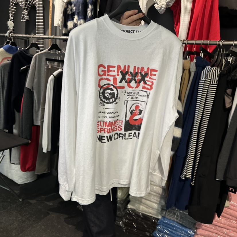 ELF-L韓國代購㊣女裝新品真品人氣推薦職業時尚休閑長袖T恤PROJECT ELF/ELF-L長袖T恤圖色1白色