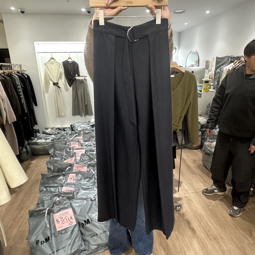 LEWIN東大門㊣直郵女裝新款時尚真品休閑25秋冬休閑褲人字紋LEWIN休閑褲圖色2