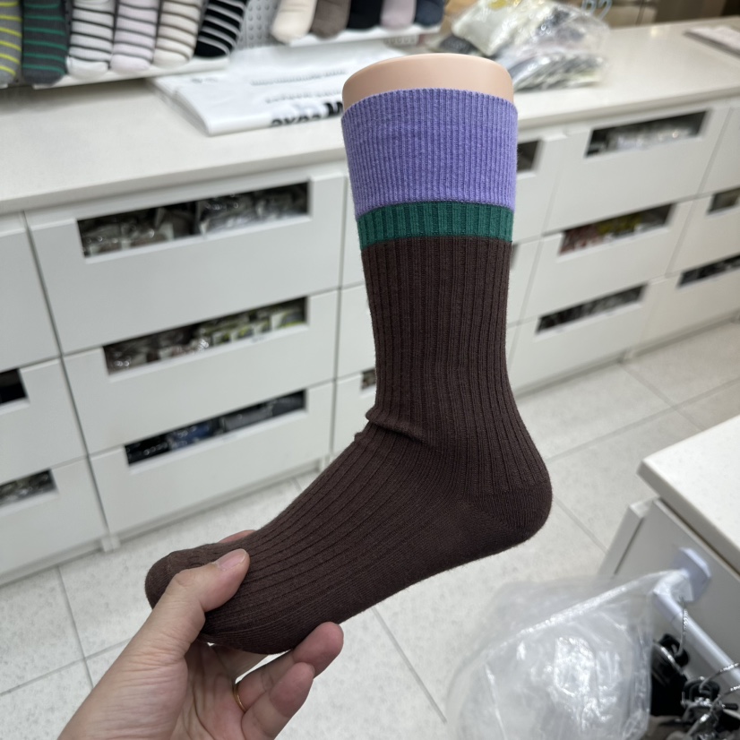AILEEN東大門㊣直郵女裝新品25秋冬休閑職業真品時尚人氣襪子LEJUNEV襪子圖色2