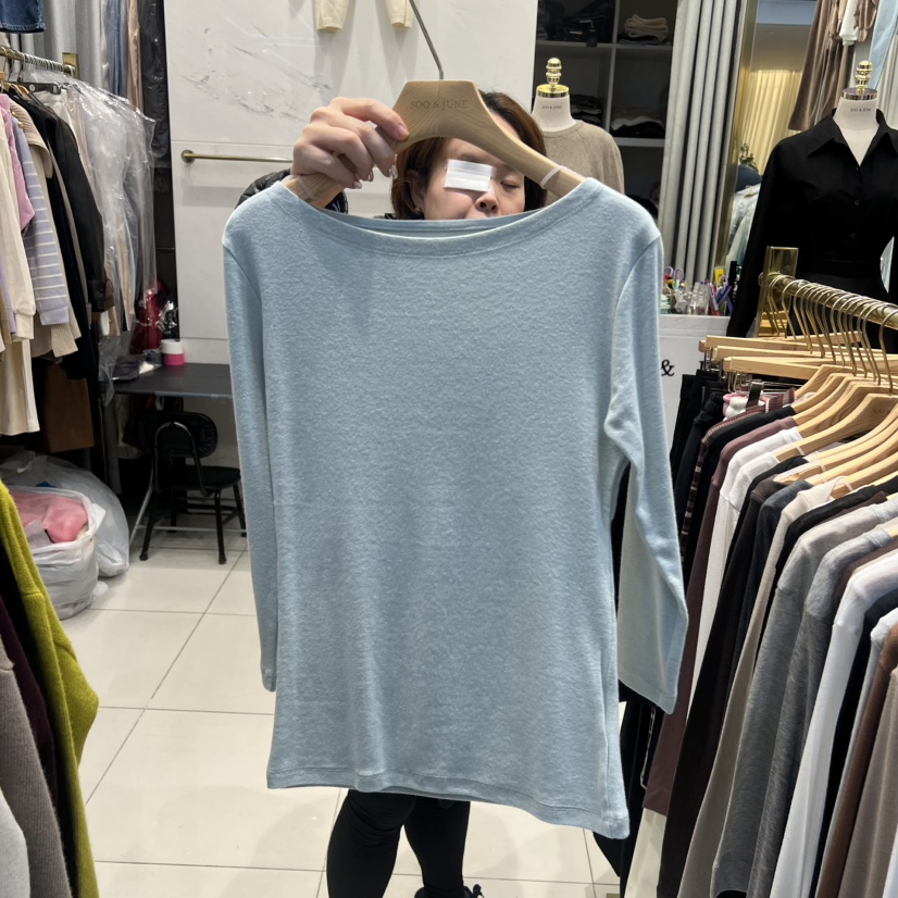SOO JUNE東大門㊣直郵女士新款休閑熱賣25秋冬職業長袖T恤SOO JUNE長袖T恤圖色2