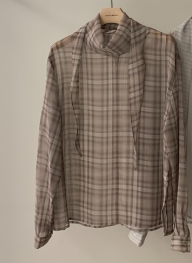 ANDYOUBROWN韓國直郵㊣女裝新款25秋冬推薦真品襯衫蕾絲衫格子ANDYOUBROWN襯衫/蕾絲衫圖色1