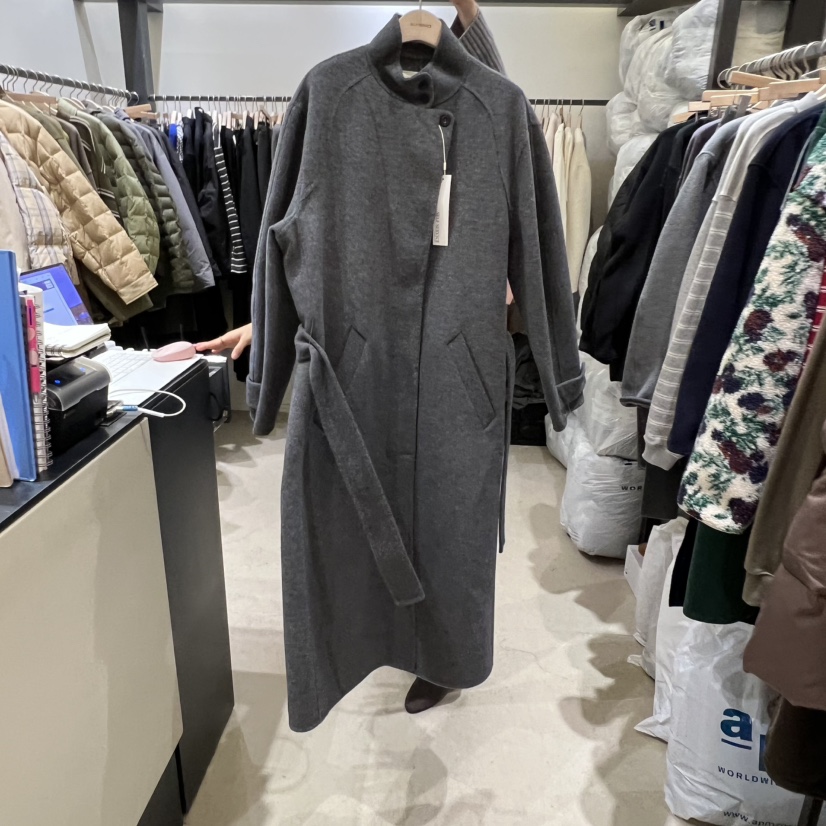 SELF SERVICE韓國直郵㊣女裝新品推薦25秋冬熱賣中長款大衣SELF SERVICE中長款大衣圖色1