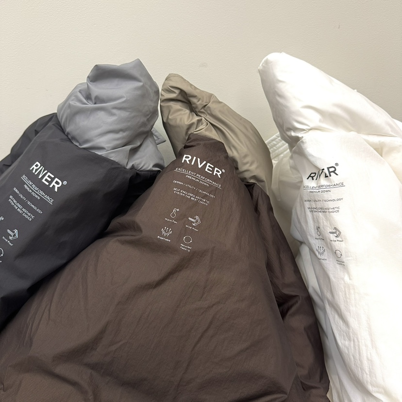 RIVER韓國代購㊣女裝新款25秋冬熱賣休閑推薦時尚短款羽絨服WATER/RIVER短款羽絨服