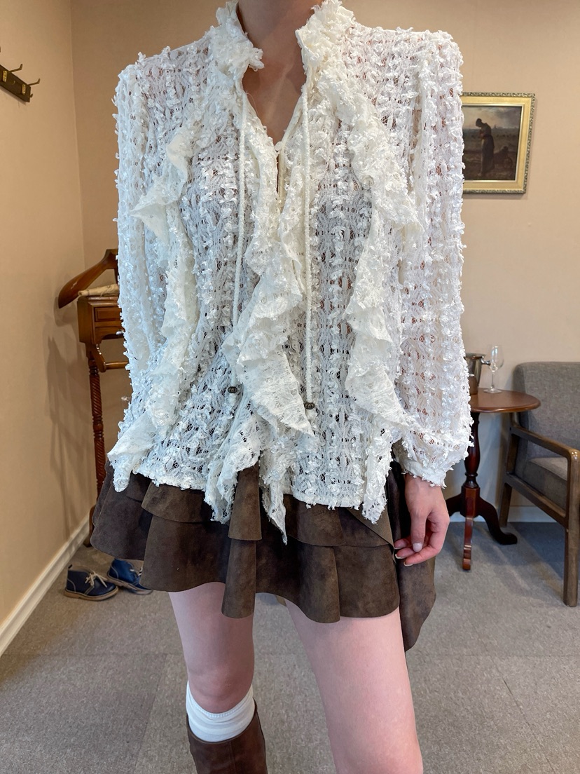 81 MARKET-L韓國直郵㊣女裝新款熱賣真品職業時尚襯衫蕾絲衫81 MARKET-L襯衫/蕾絲衫