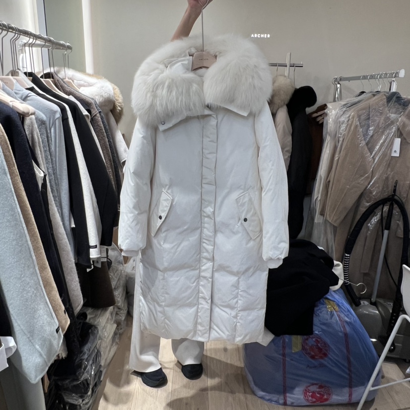 ARCHER韓國直郵㊣女裝新品職業25秋冬真品長款羽絨服長款鵝絨ARCHER長款羽絨服圖色1