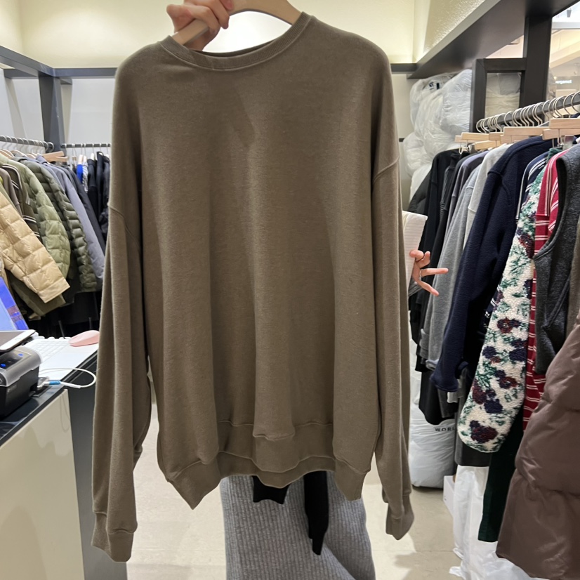 SELF SERVICE韓國代購㊣女裝新品25秋冬人氣衛衣馬海毛加絨SELF SERVICE衛衣圖色4