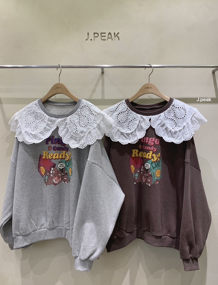 J PEAK/BY FLOW韓國直郵㊣女士新品時尚真品職業衛衣加絨J PEAK衛衣圖色2左二色