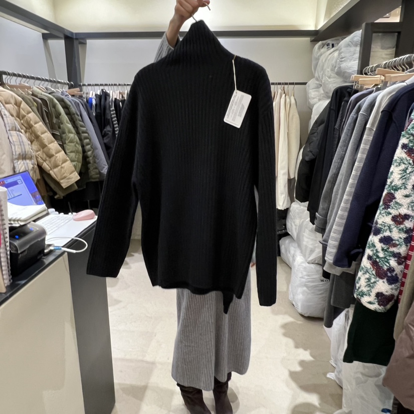 SELF SERVICE東大門㊣代購女裝新款推薦職業針織衫高領羅紋SELF SERVICE針織衫圖色2