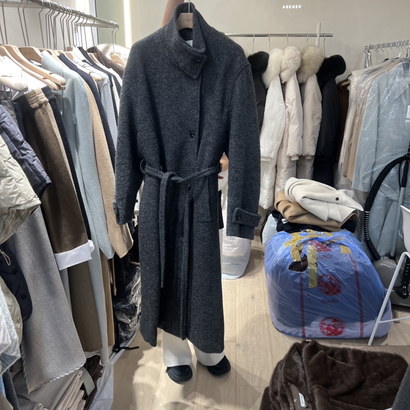 ARCHER東大門㊣直郵女裝新品時尚真品25秋冬職業中長款大衣ARCHER中長款大衣圖色2