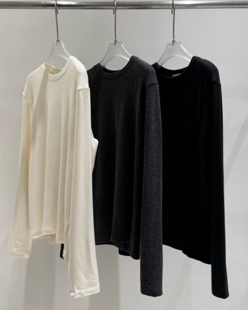 JANIE/NIA東大門㊣直郵女裝新品熱賣真品休閑推薦長袖T恤羊毛JANIE/NIA長袖T恤圖色3左三色