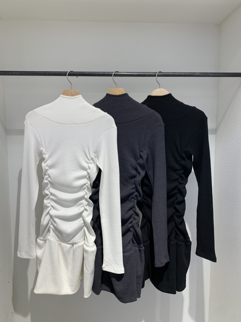 IR BIEN/BIENBIEN東大門㊣實拍女士新品職業時尚連衣裙褶皺IR BIEN/BIENBIEN連衣裙