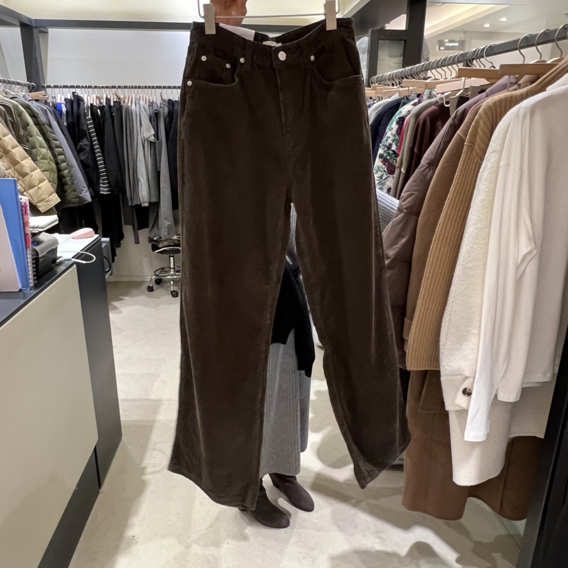 SELF SERVICE韓國代購㊣女裝新款職業25秋冬推薦休閑褲燈芯絨SELF SERVICE休閑褲圖色1