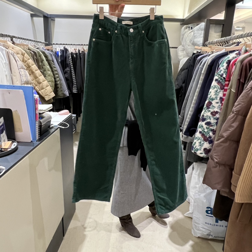 SELF SERVICE韓國代購㊣女裝新款職業25秋冬推薦休閑褲燈芯絨SELF SERVICE休閑褲圖色2